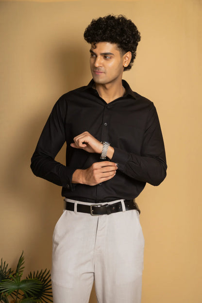 Cotton Poplin French Cuff Shirt