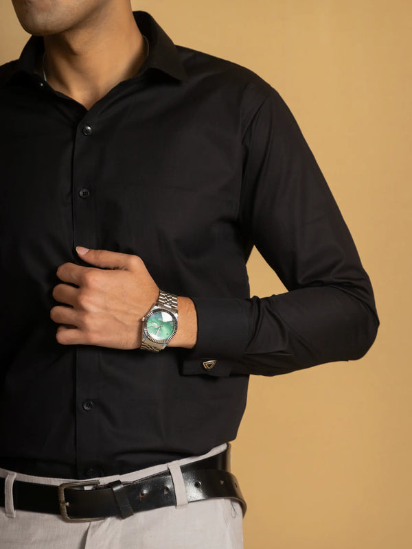 Cotton Poplin French Cuff Shirt