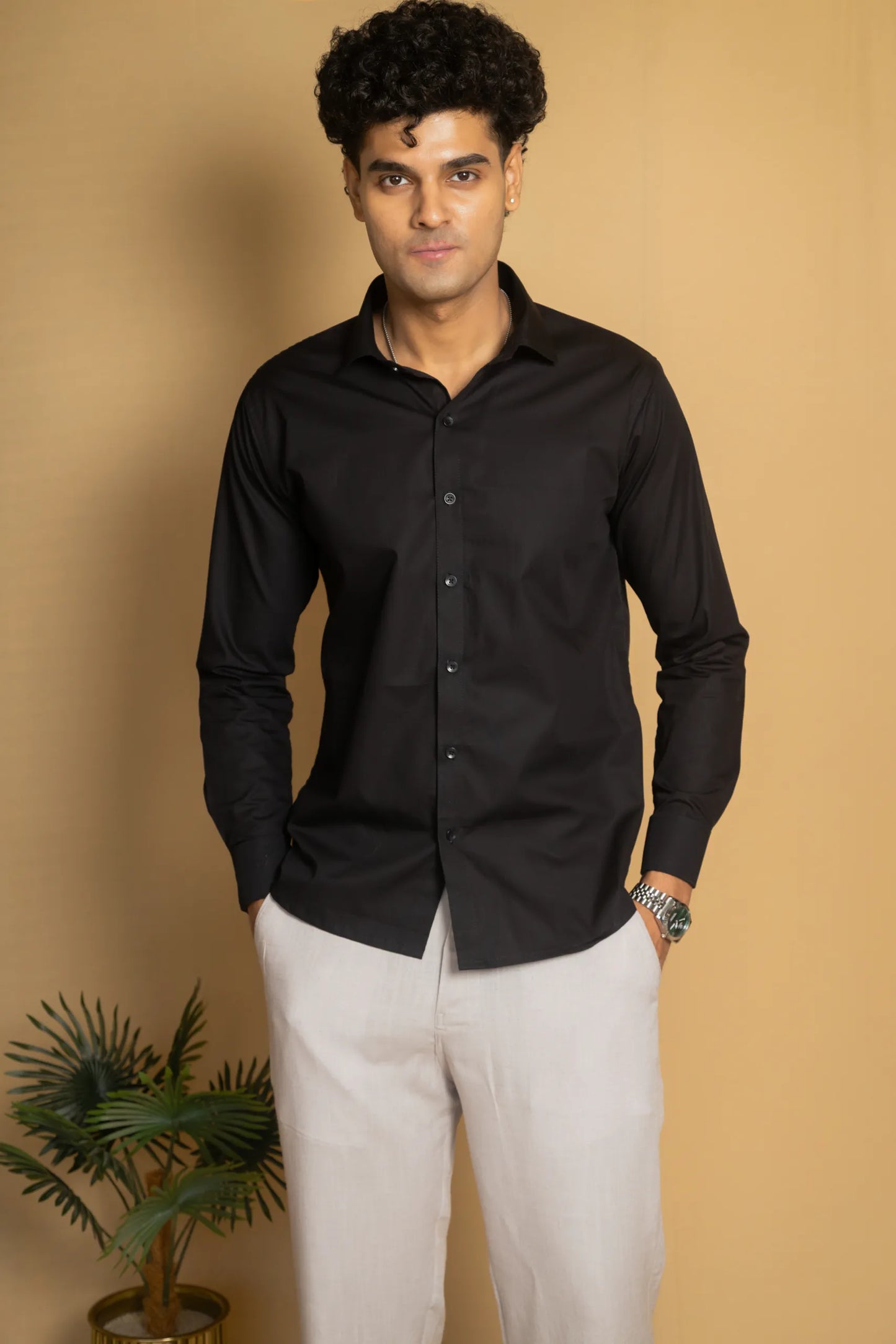 Cotton Poplin French Cuff Shirt