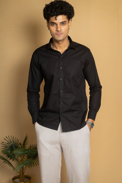 Cotton Poplin French Cuff Shirt