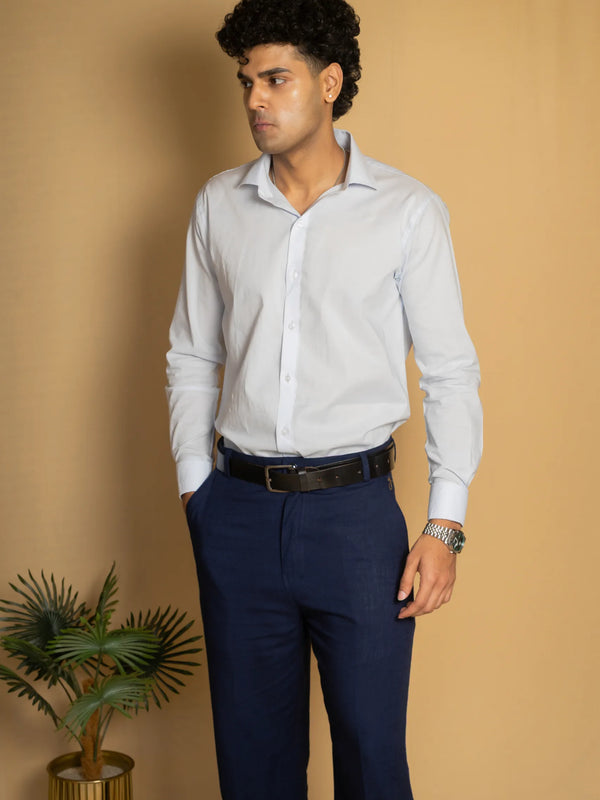 Cotton Poplin French Cuff Shirt