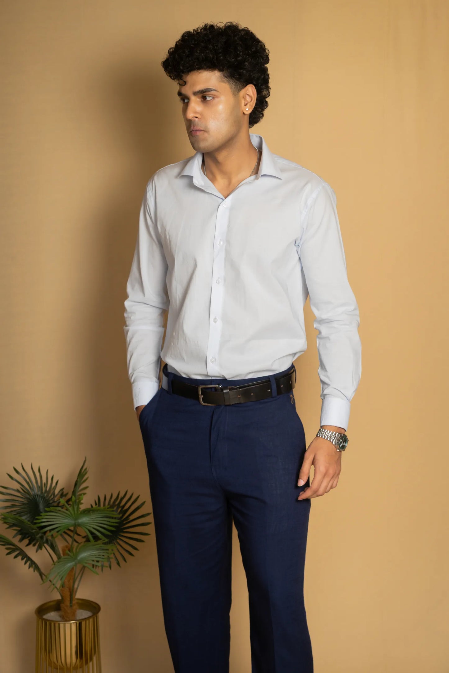 Cotton Poplin French Cuff Shirt