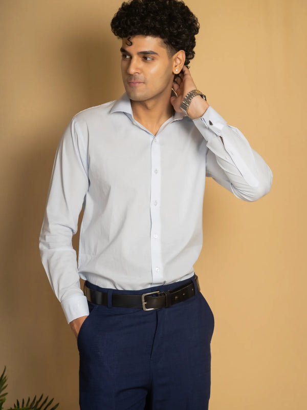 Cotton Poplin French Cuff Shirt