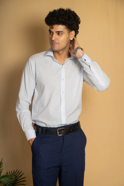 Cotton Poplin French Cuff Shirt