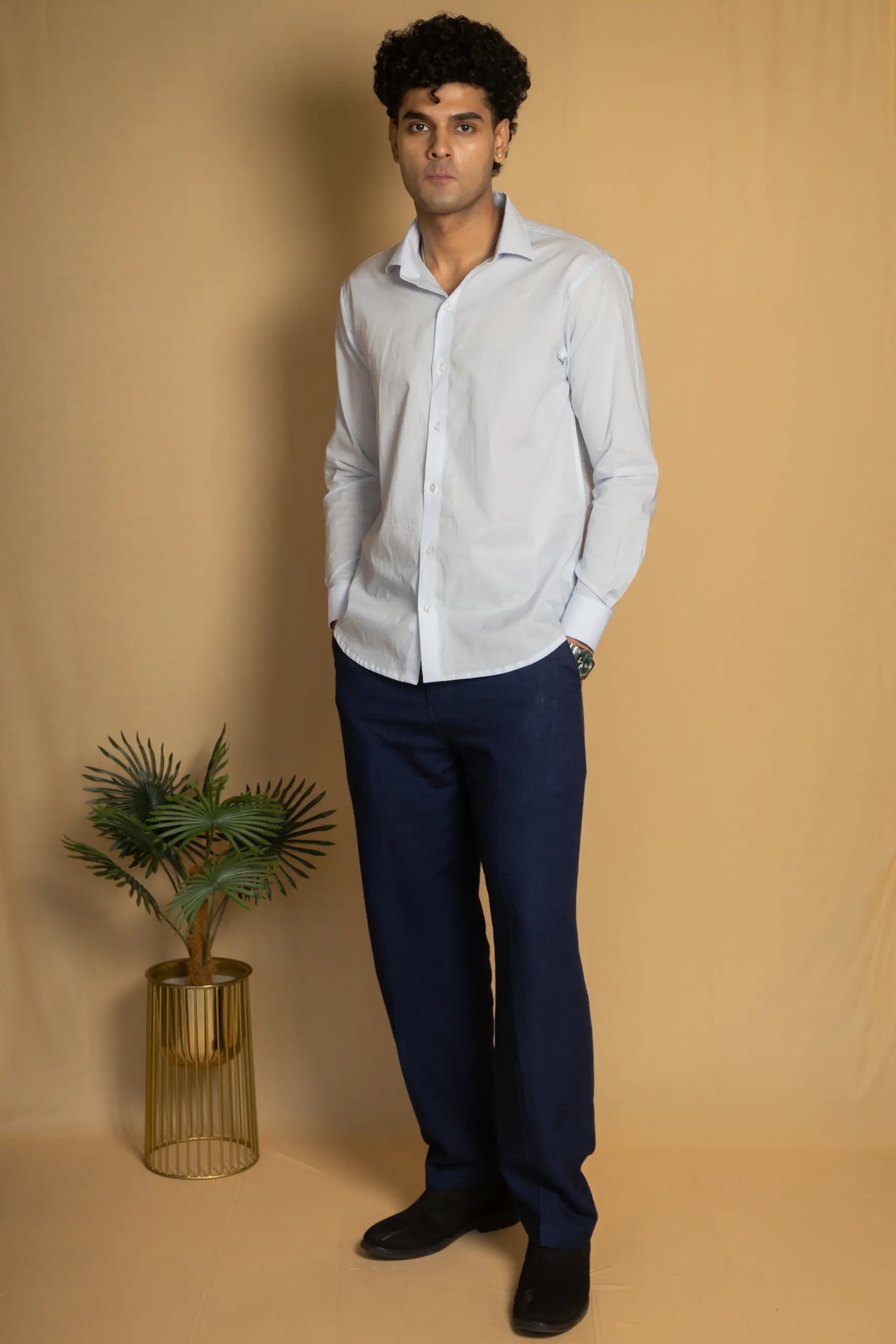 Cotton Poplin French Cuff Shirt
