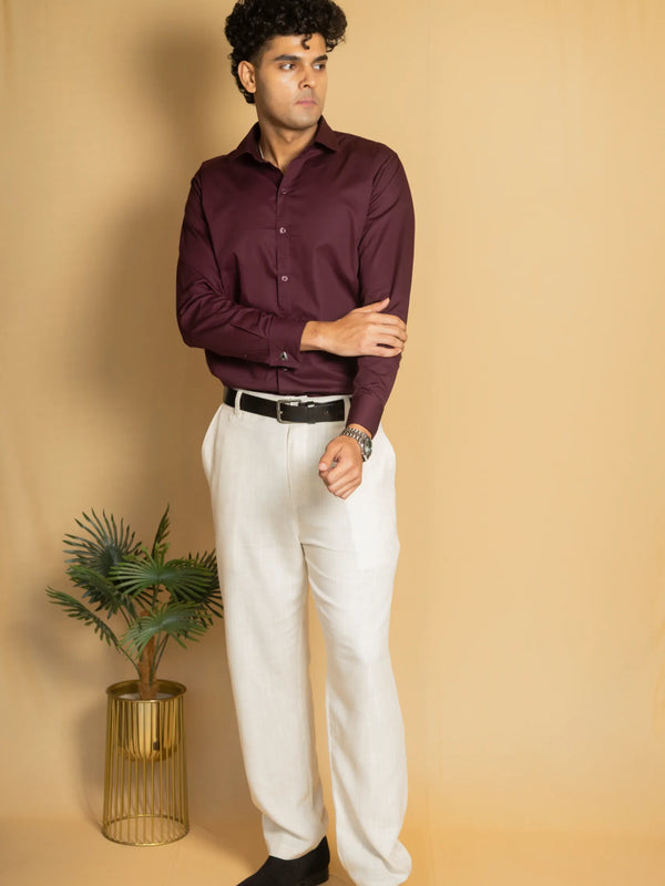 Cotton Poplin French Cuff Shirt