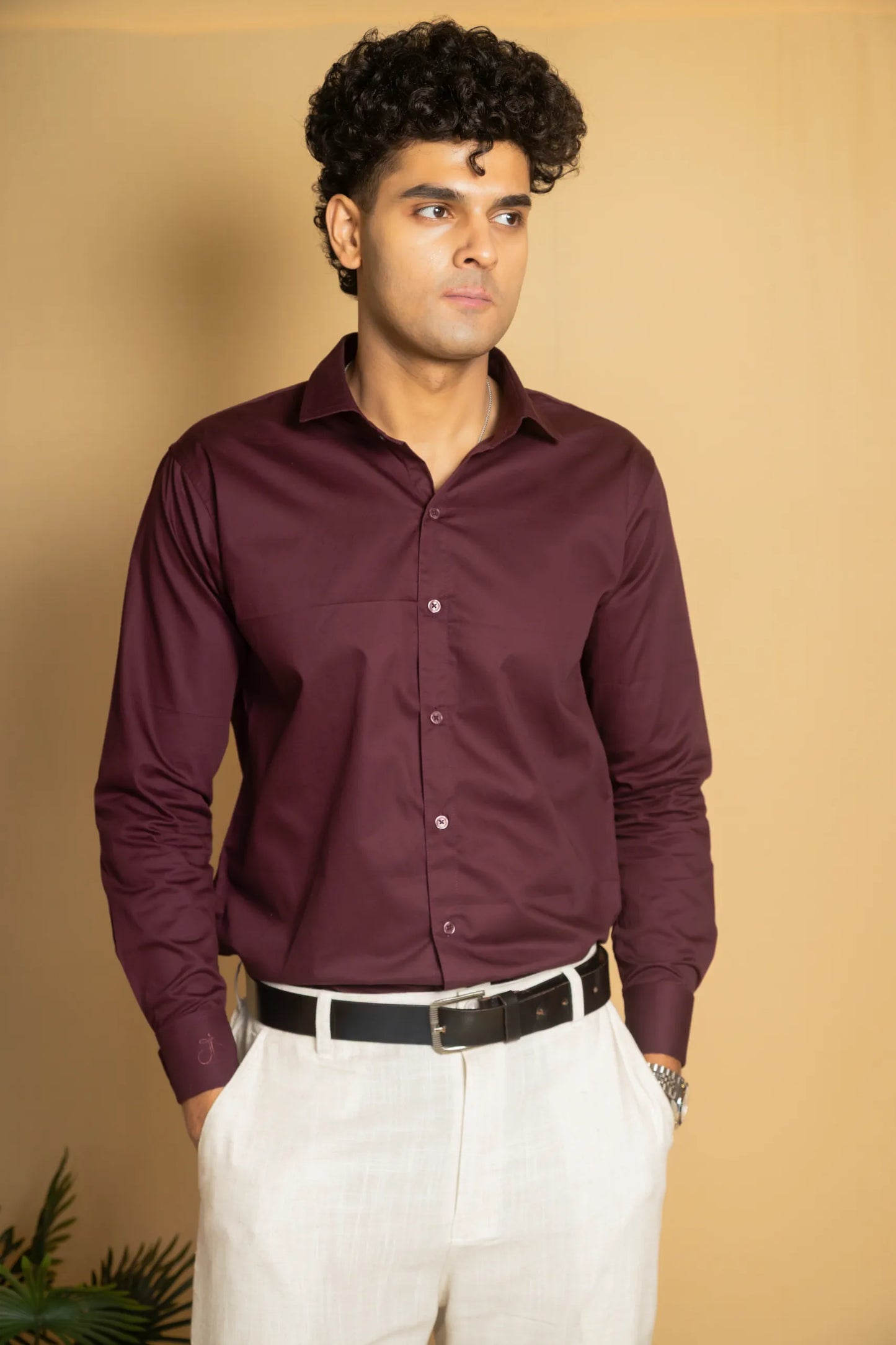 Cotton Poplin French Cuff Shirt