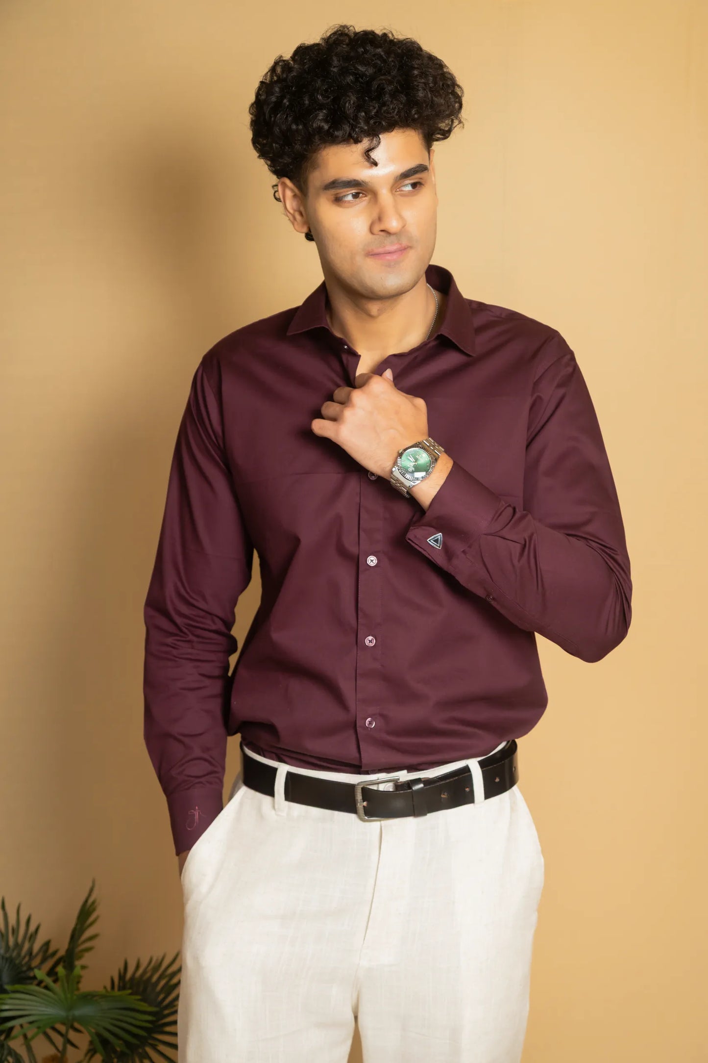 Cotton Poplin French Cuff Shirt