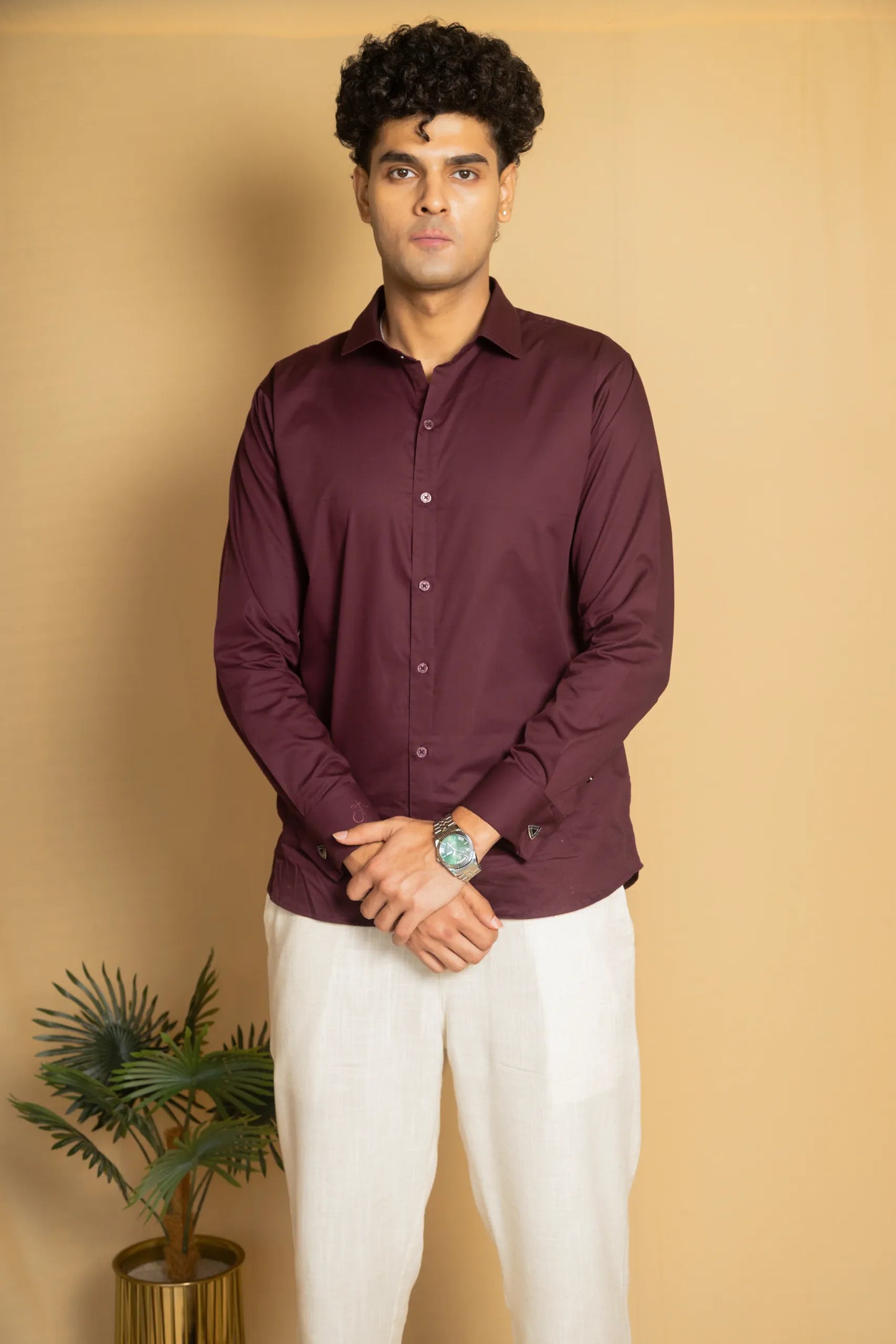 Cotton Poplin French Cuff Shirt