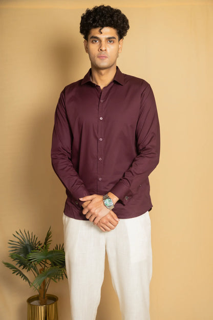 Cotton Poplin French Cuff Shirt