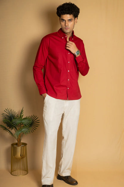 Cotton Poplin Oxford Shirt