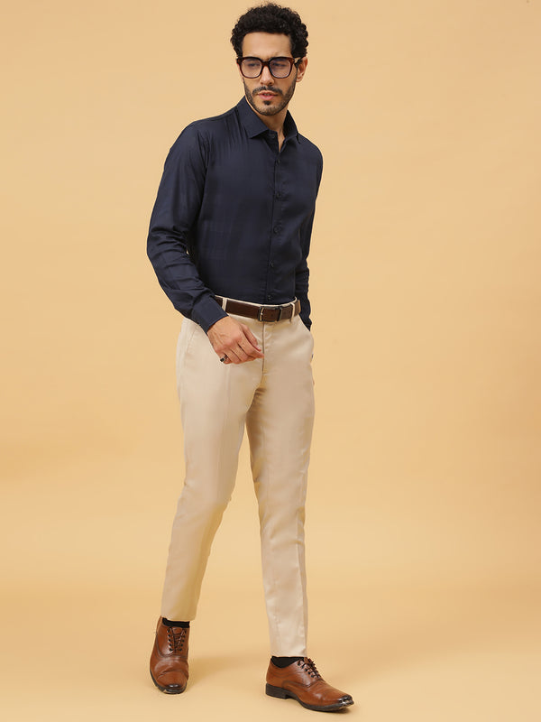 Checkered Egyptian Lycra Giza Cotton Formal Shirt