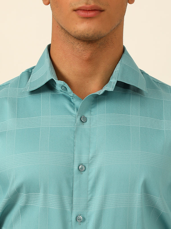 Checkered Egyptian Lycra Giza Cotton Formal Shirt