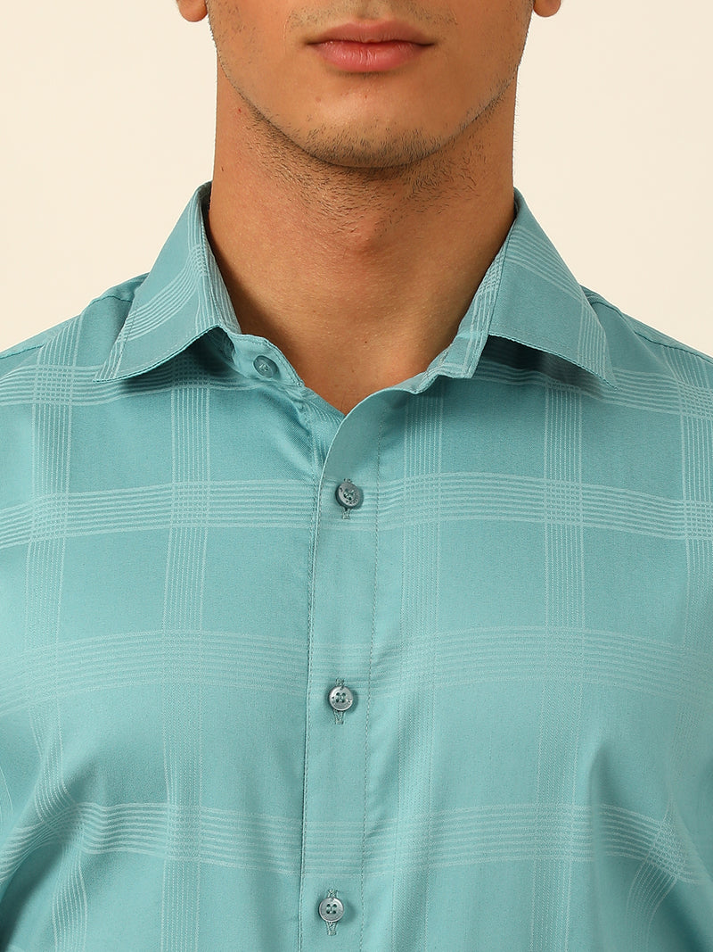 Checkered Egyptian Lycra Giza Cotton Formal Shirt