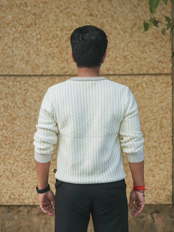 Designer V-Neck Knitted Sweater