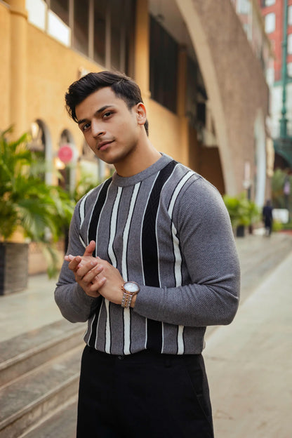 Striped Knitted Sweater