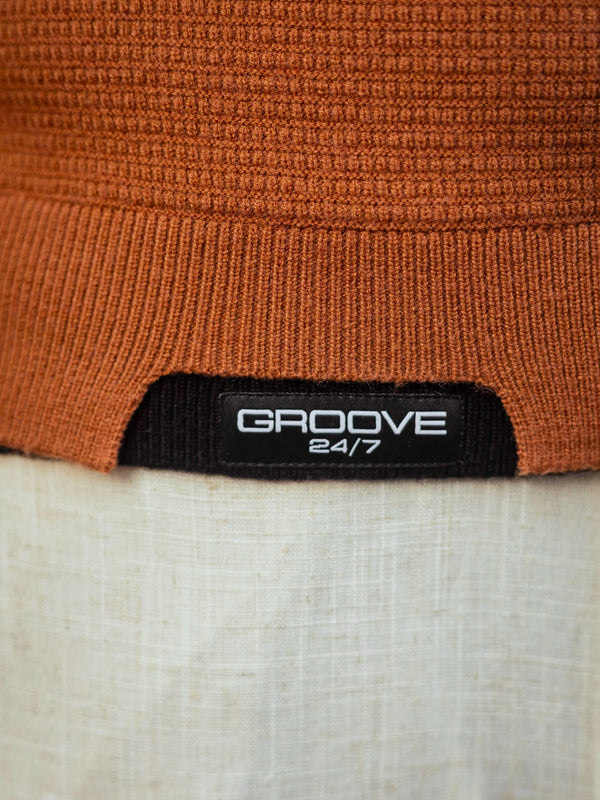 Rust Min-Min Designer Round Neck Sweater