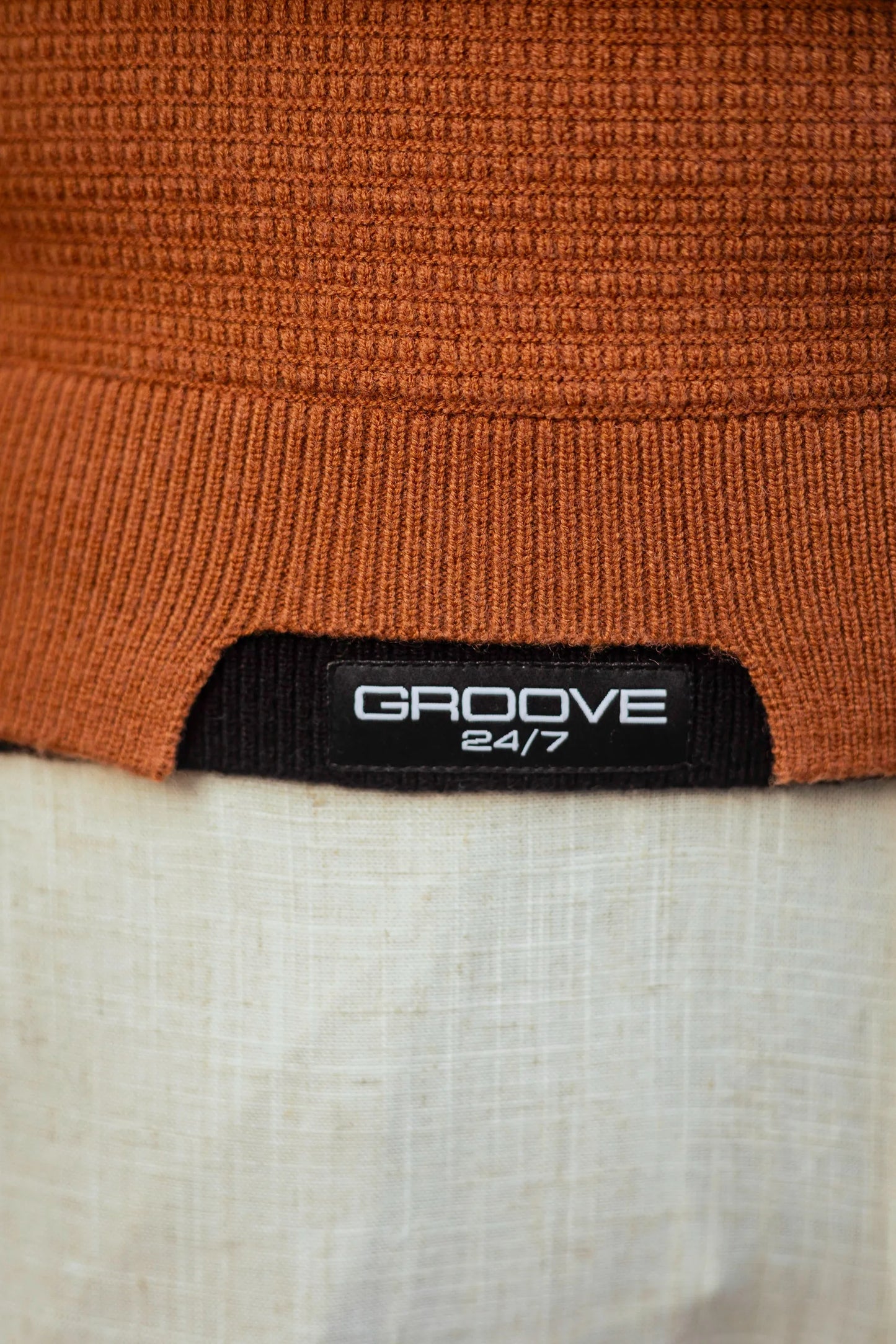 Rust Min-Min Designer Round Neck Sweater