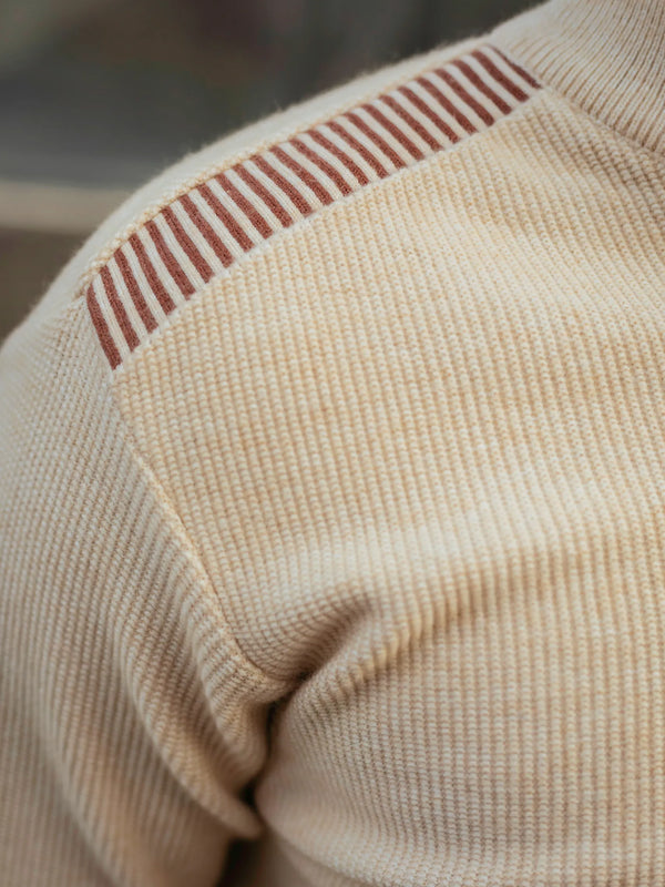 Designer Quarter Zip Knitted Pullover