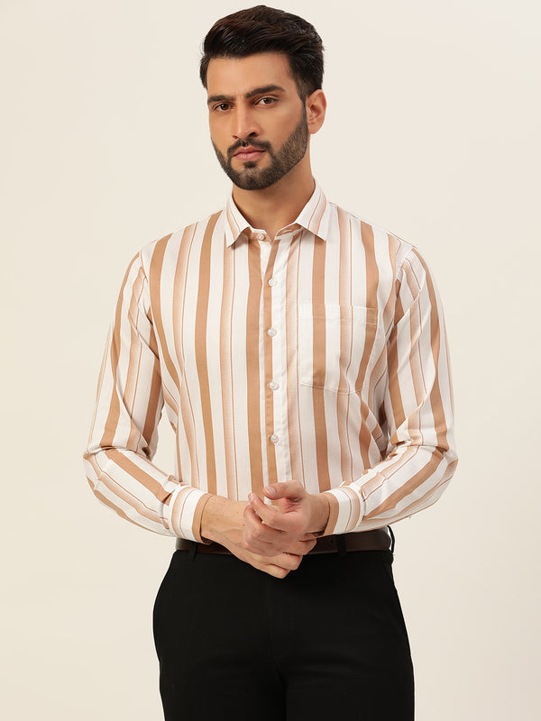 Dual Striped Men Formal Shirt