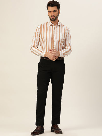 Dual Striped Men Formal Shirt
