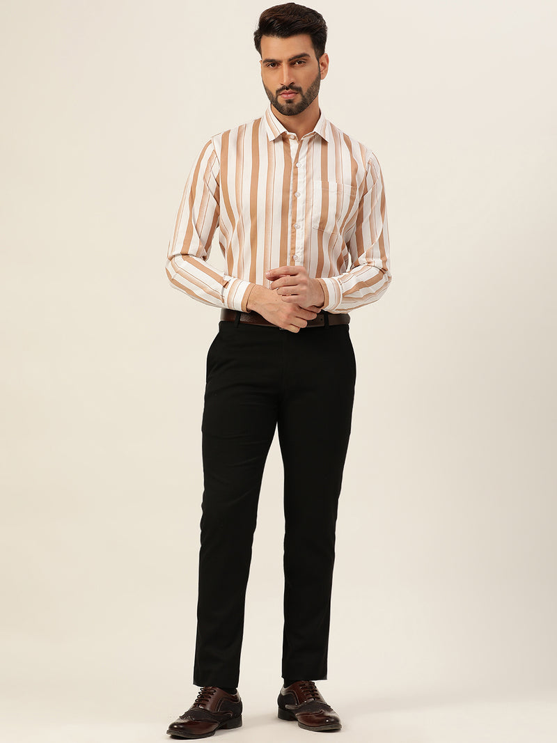 Dual Striped Men Formal Shirt
