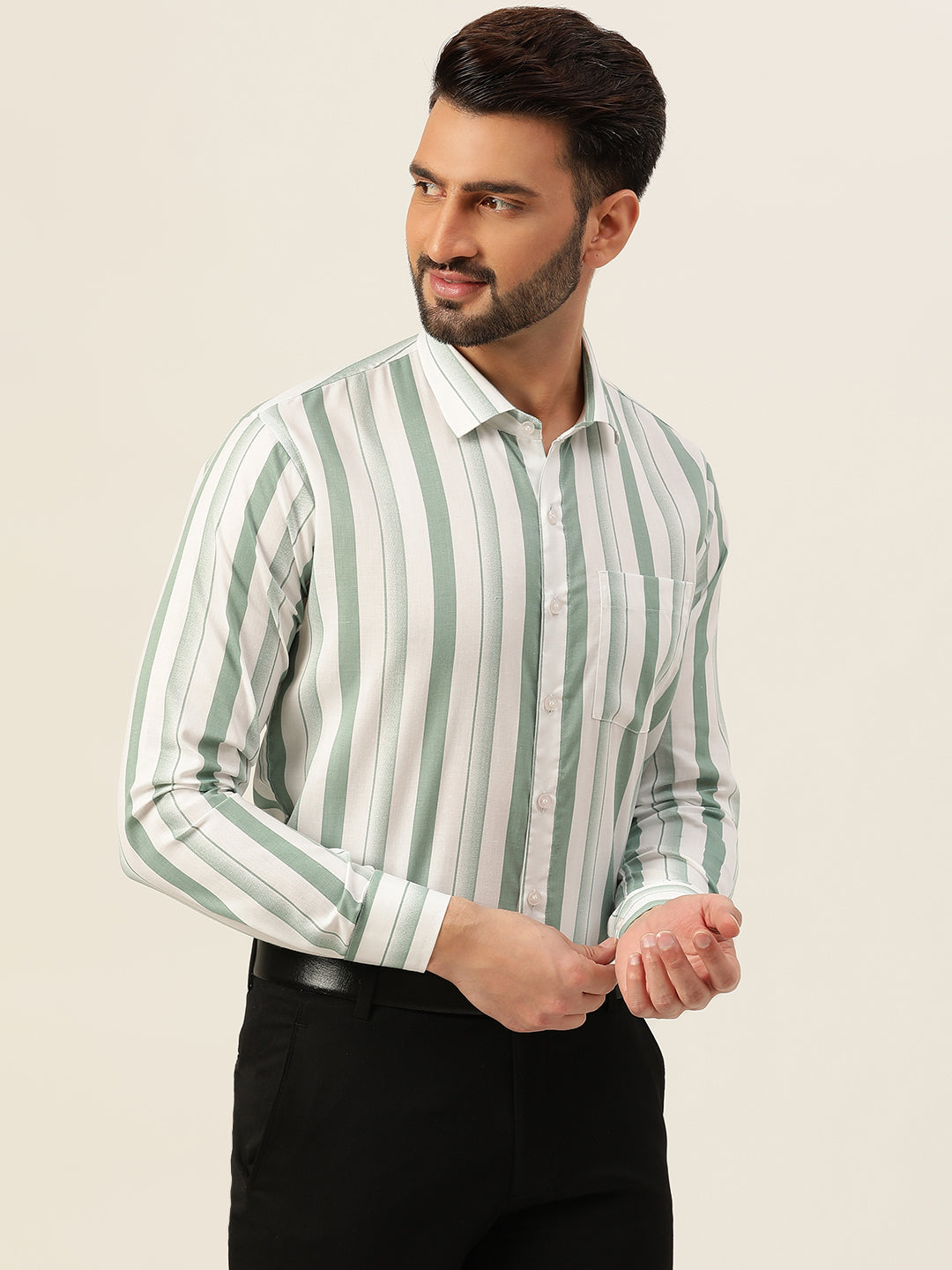 Dual Striped Men Formal Shirt