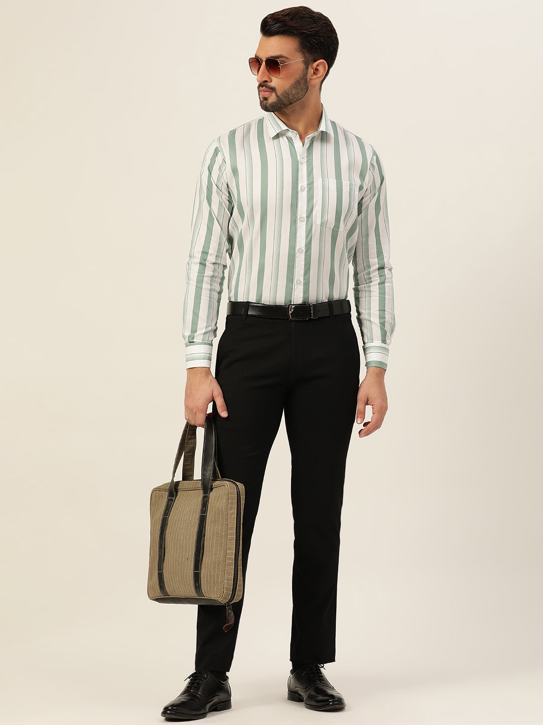 Dual Striped Men Formal Shirt