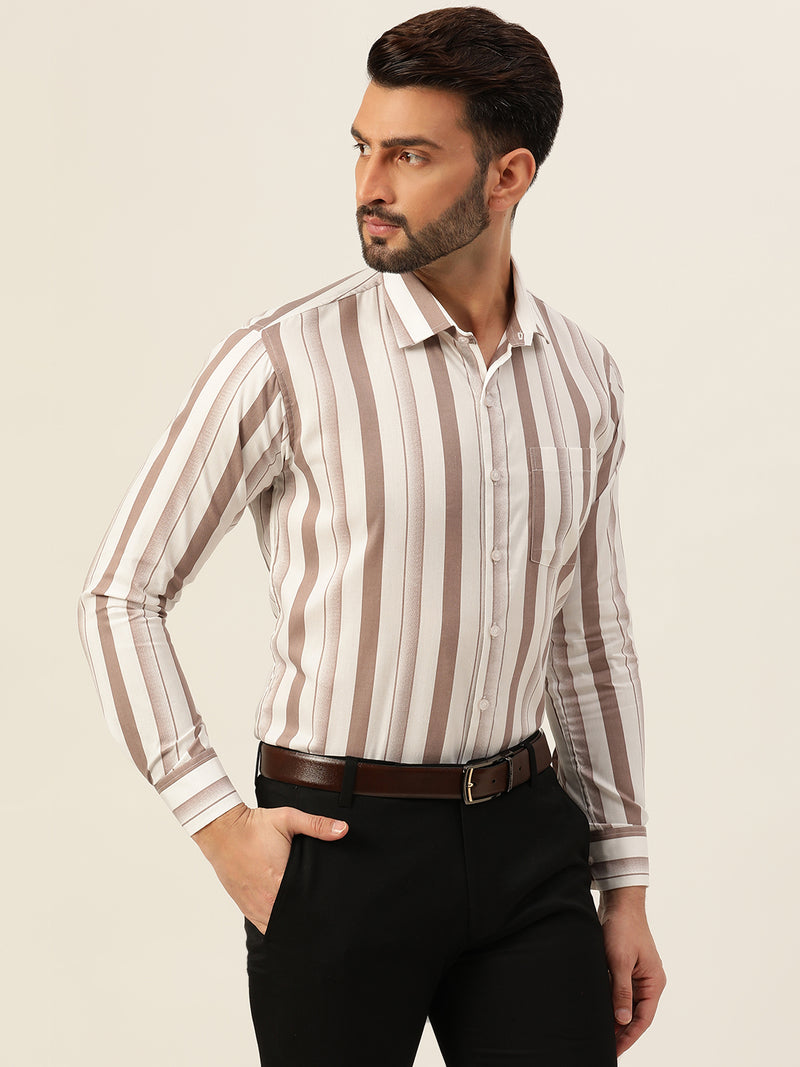 Dual Striped Men Formal Shirt