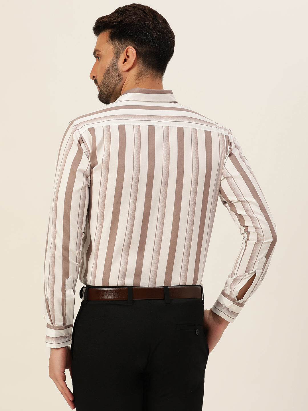Dual Striped Men Formal Shirt