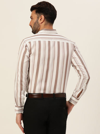 Dual Striped Men Formal Shirt