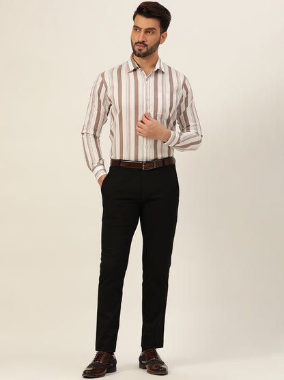 Dual Striped Men Formal Shirt