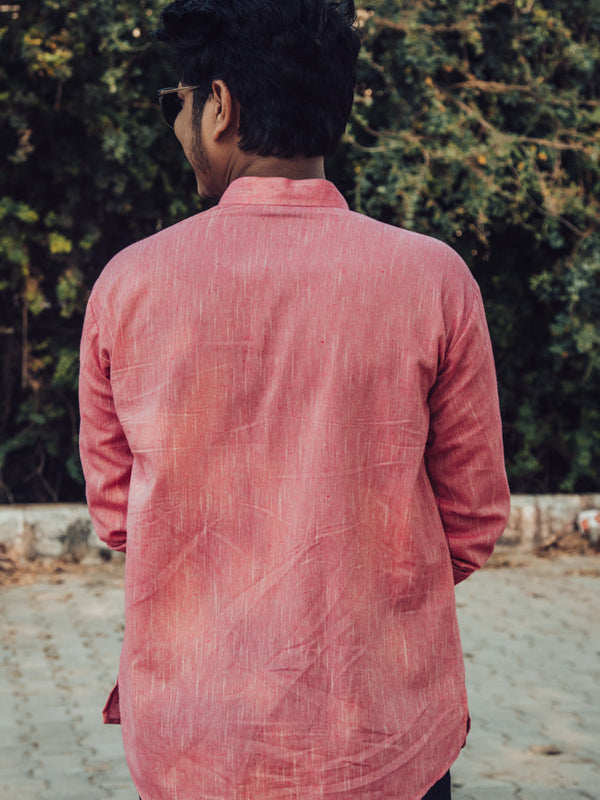 Cotton Linen Textured Short Kurta