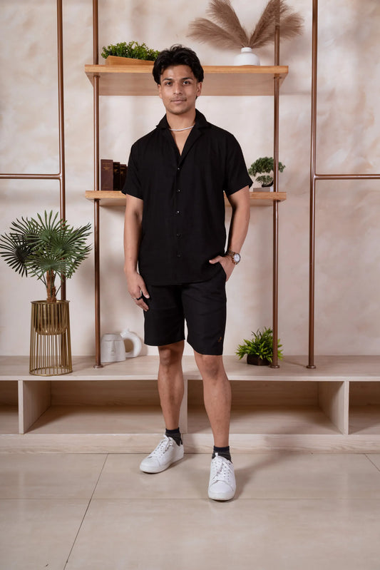 Linen Shirt & Shorts Co-ord Set