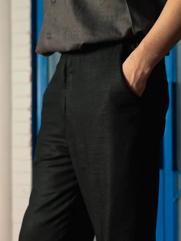 Linen High-Waist Korean Fit Pants