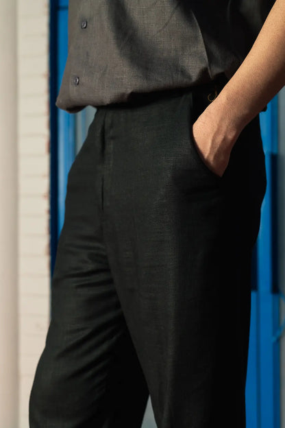 Linen High-Waist Korean Fit Pants