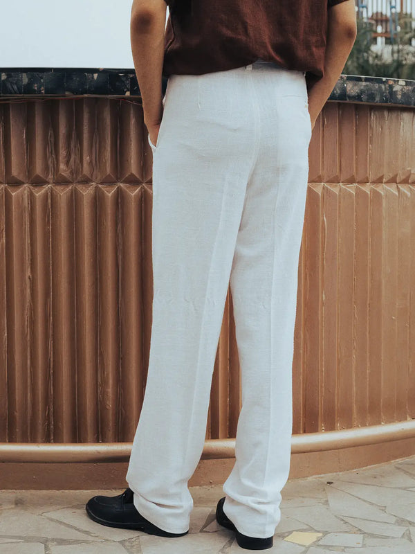 Linen High-Waist Korean Fit Pants