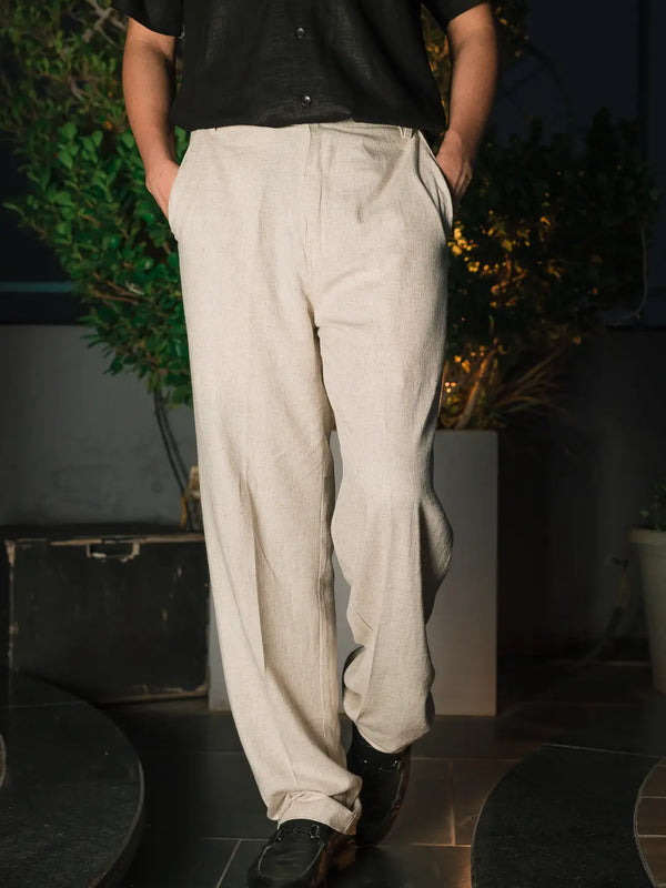 Linen High-Waist Korean Fit Pants