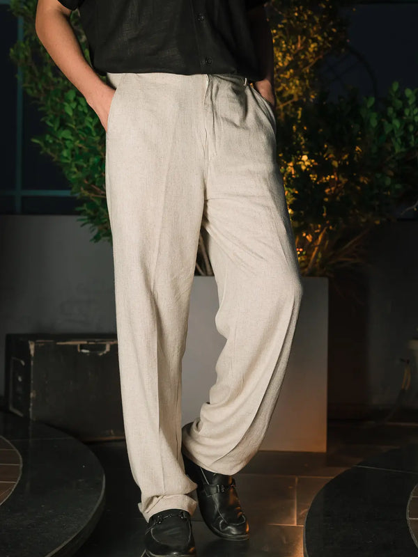 Linen High-Waist Korean Fit Pants