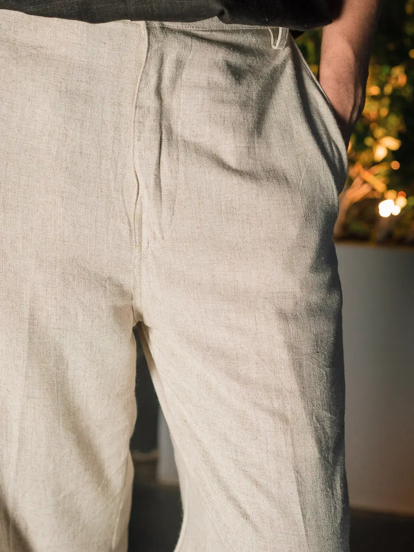 Linen High-Waist Korean Fit Pants