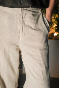 Linen High-Waist Korean Fit Pants