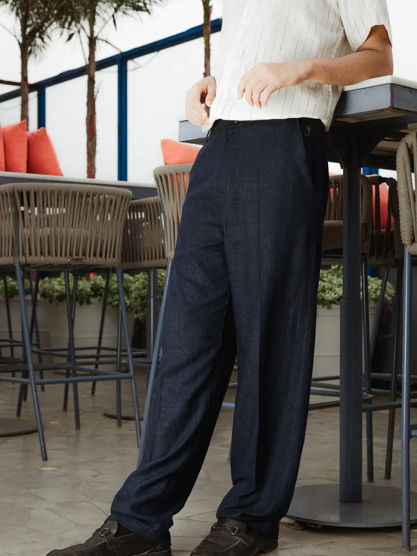 Linen High-Waist Korean Fit Pants