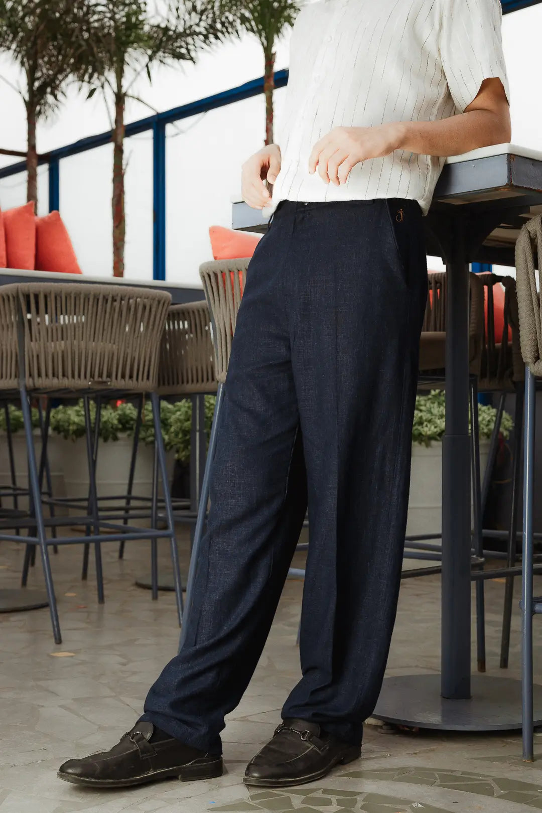 Linen High-Waist Korean Fit Pants