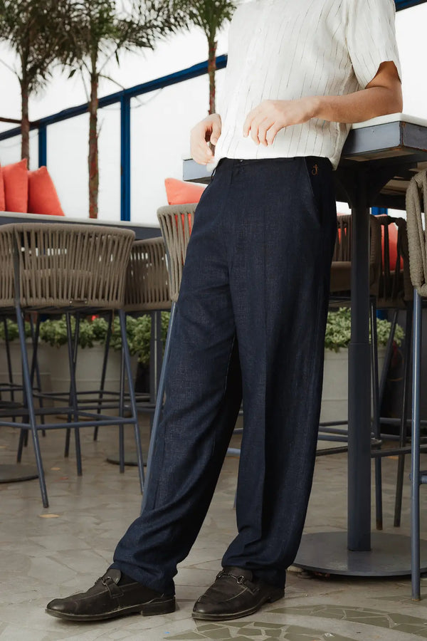 Linen High-Waist Korean Fit Pants