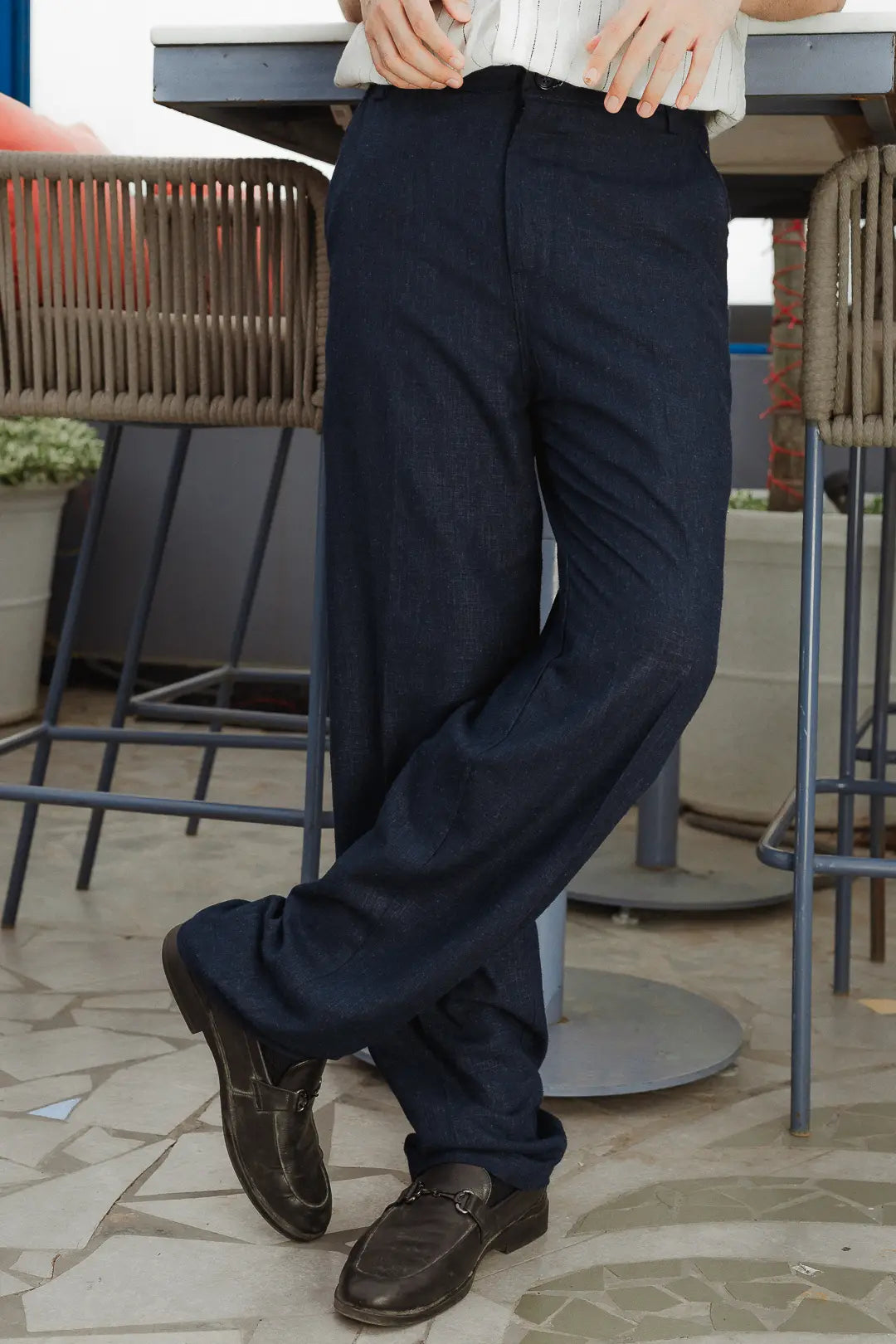 Linen High-Waist Korean Fit Pants