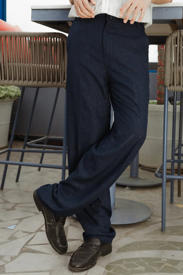 Linen High-Waist Korean Fit Pants