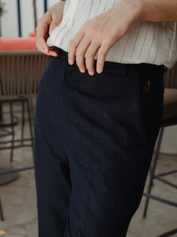 Linen High-Waist Korean Fit Pants