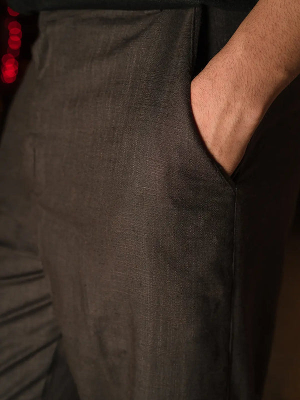 Linen High-Waist Korean Fit Pants