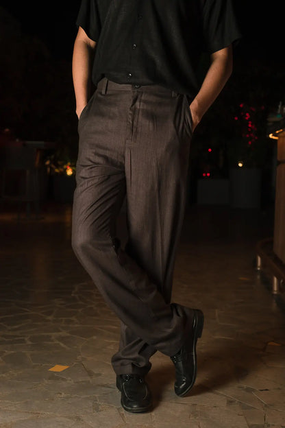 Linen High-Waist Korean Fit Pants