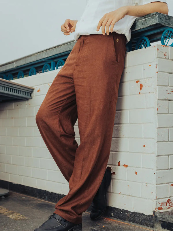 Linen High-Waist Korean Fit Pants